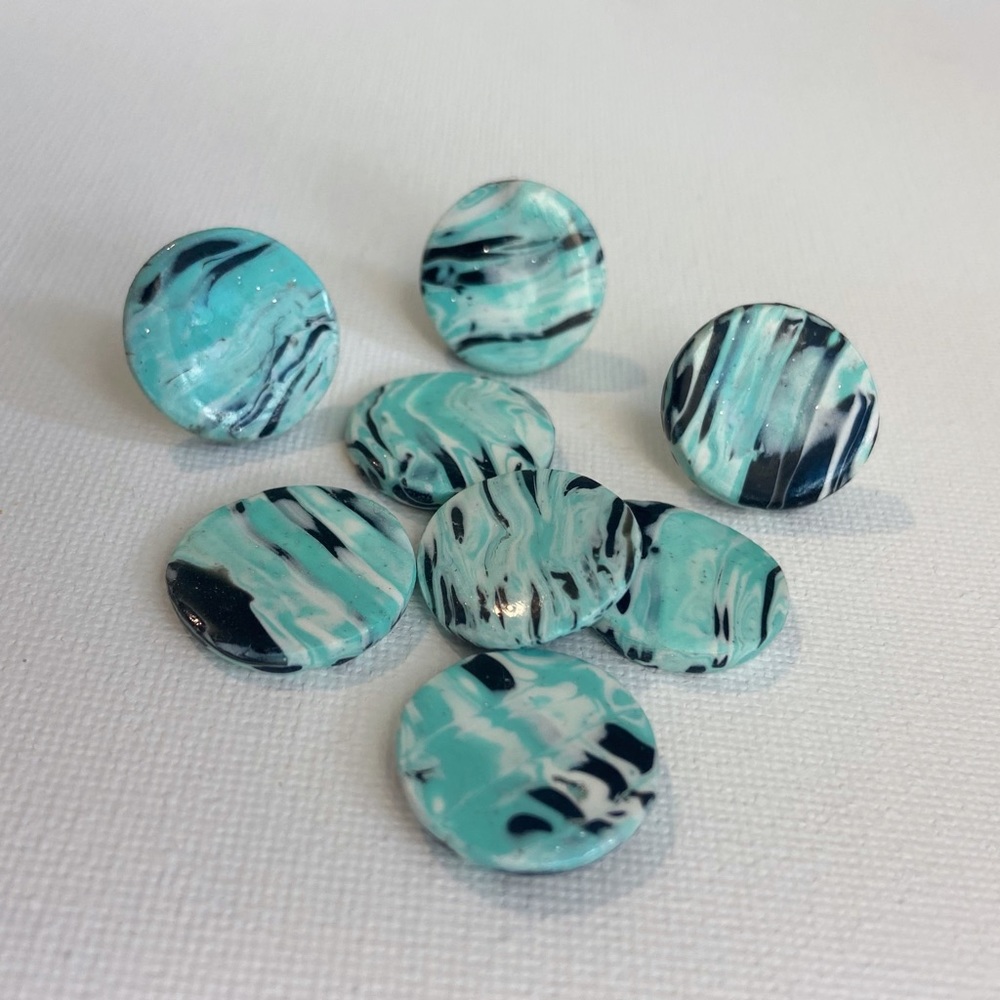 Handmade Marbled Polymer Clay Earrings- For Sale on Etsy!